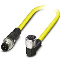 1 pcs - Phoenix Contact Right Angle Female 5 way M12 to Straight Male 5 way M12 Sensor Actuator Cable, 500mm