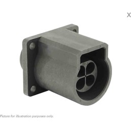 1 pcs - Souriau Circular Connector, 4 Contacts, Flange Mount, Socket, Female, IP68, IP69K, UTL Series