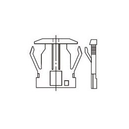10 pcs : A7B-M-1 - Switch Fixings BLACK A7B END CAPS