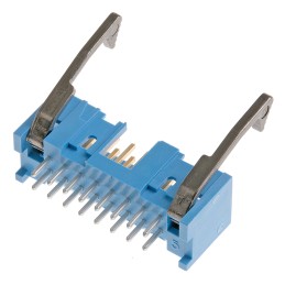 1 pcs - TE Connectivity AMP-LATCH Series Straight Through Hole PCB Header, 16 Contact(s), 2.54mm Pitch, 2 Row(s), Shrouded