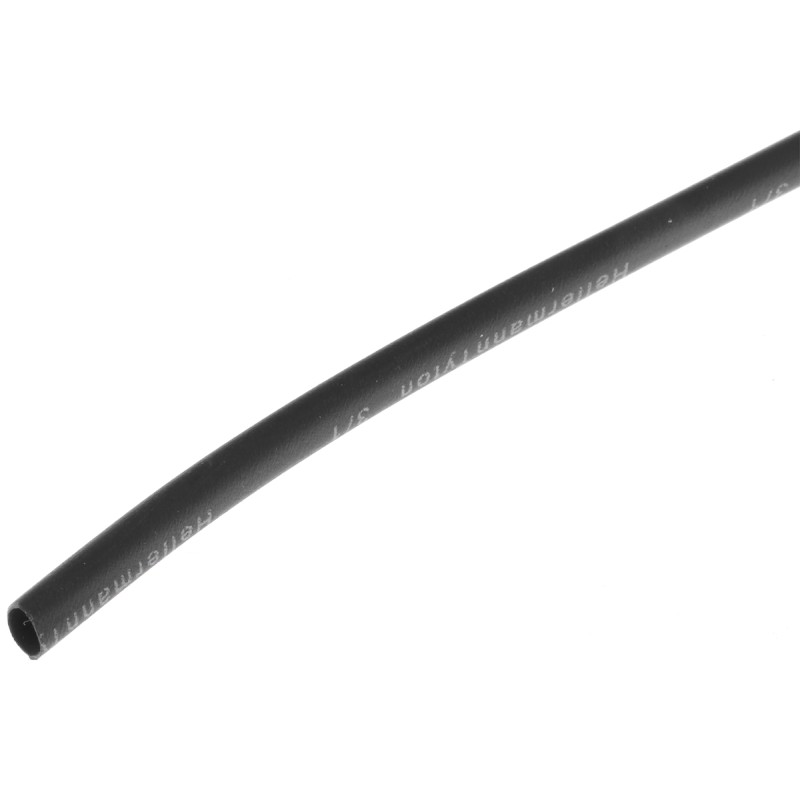 1 pcs - HellermannTyton Heat Shrink Tubing, Black 3mm Sleeve Dia. x 1m Length 3:1 Ratio, TREDUX Series