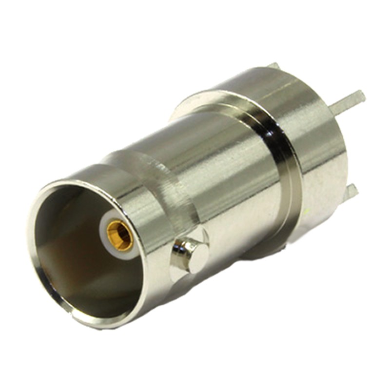 1 pcs - COAX Connectors, jack PCB Mount BNC Connector, 75Ω, Through Hole Termination, Straight Body