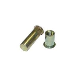10 pcs : AELS8-1032-225 - Screws & Fasteners Atlas Rivet Nut, SpinTite, AEL, Low Profile Head, Open End, Steel, Thread Size - 10