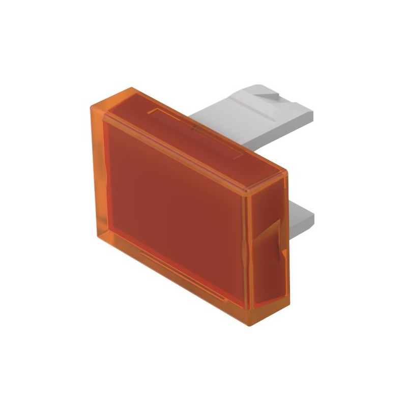 1 pcs - EAO Orange Rectangular Push Button Lens for Use with Push Button