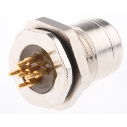 1 pcs - Brad from Molex Circular Connector, 5 Contacts, PCB Mount, M12 Connector, Socket, Female, IP69K, Ultra-Lock Series