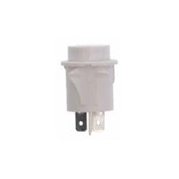 10 pcs : PR144C2200 - Pushbutton Switches Pushbutton 6.3mm terminal tabs, 1 Pole Off-(On), 16A 125VAC, White Body Color, White A