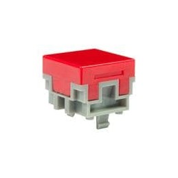 10 pcs : AT476CJ - Switch Bezels / Switch Caps SQ CAP FOR LB RED
