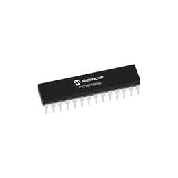 10 pcs : PIC16F18056-E/SP - 8-bit Microcontrollers - MCU 28KB Flash, 256EE, 2KB RAM, 10b ADC, PWM, CCP, HLT, WDT, PPS, EUSART, S