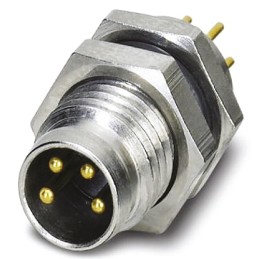 1 pcs - Phoenix Contact Circular Connector, 4 Contacts, Bulkhead Mount, M8 Connector, Socket, Male, IP67, SACC Series