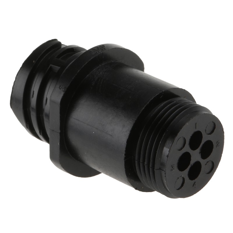 1 pcs - TE Connectivity Circular Connector, 4 Contacts, Cable Mount, Socket, Male, CPC Series 1 Series
