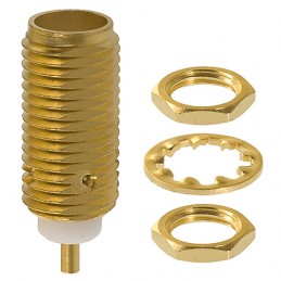 1 pcs - Cinch Connectors SMA Series, jack Panel Mount SMA Connector, 50Ω, Solder Termination, Straight Body