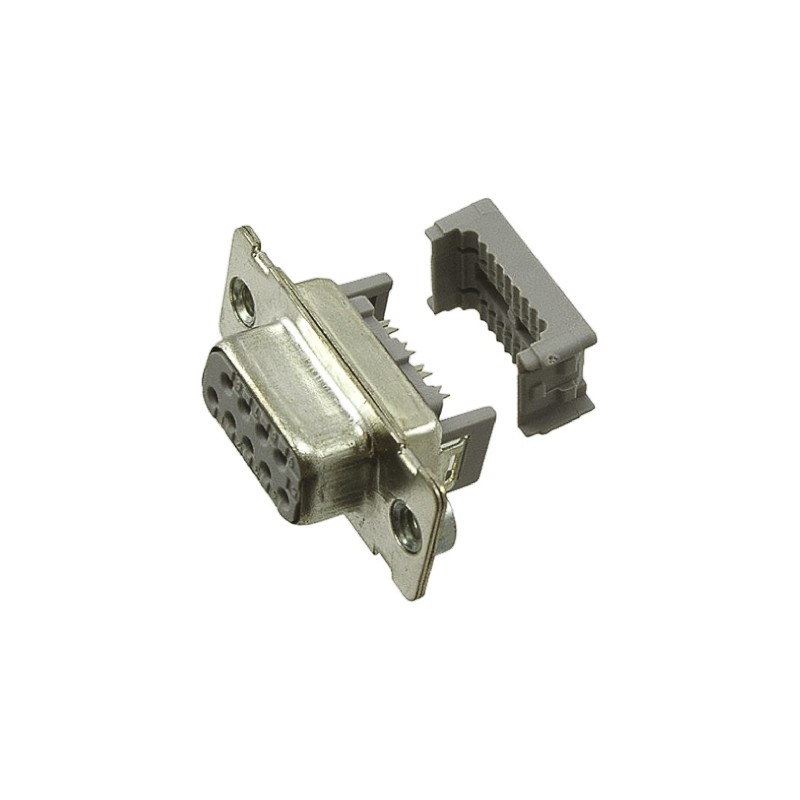 1 pcs - 3M 8300 9 Way Right Angle Cable Mount D-sub Connector Socket, 2.8mm Pitch