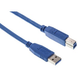 1 pcs - Wurth Elektronik USB 3.0 Cable, Male USB A to Male USB B Cable, 1m