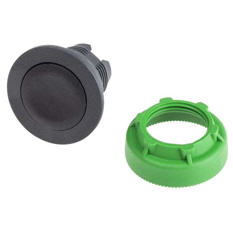 1 pcs - Schneider Electric Harmony ZB5 Series Black Momentary Push Button Head, 30mm Cutout, IP66, IP67, IP69K