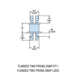 10 pcs : 10324 - Standoffs & Spacers HMSPS-07 NATURAL NYL PCB Support