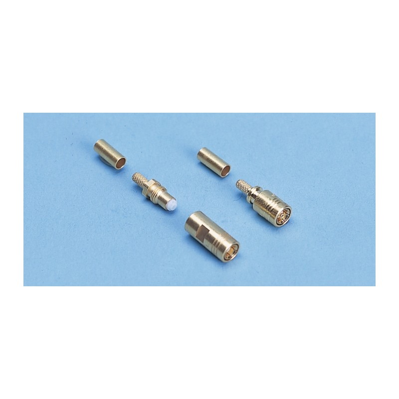 1 pcs - Radiall, Plug Cable Mount SMB Connector, 50Ω, Crimp Termination, Straight Body