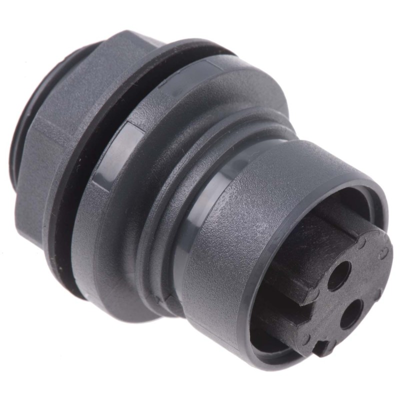 1 pcs - Bulgin Circular Connector, 2 Contacts, Front Mount, Socket, Female, IP66, IP68, IP69K, Buccaneer 6000 Series