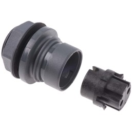 1 pcs - Bulgin Circular Connector, 2 Contacts, Front Mount, Socket, Female, IP66, IP68, IP69K, Buccaneer 6000 Series
