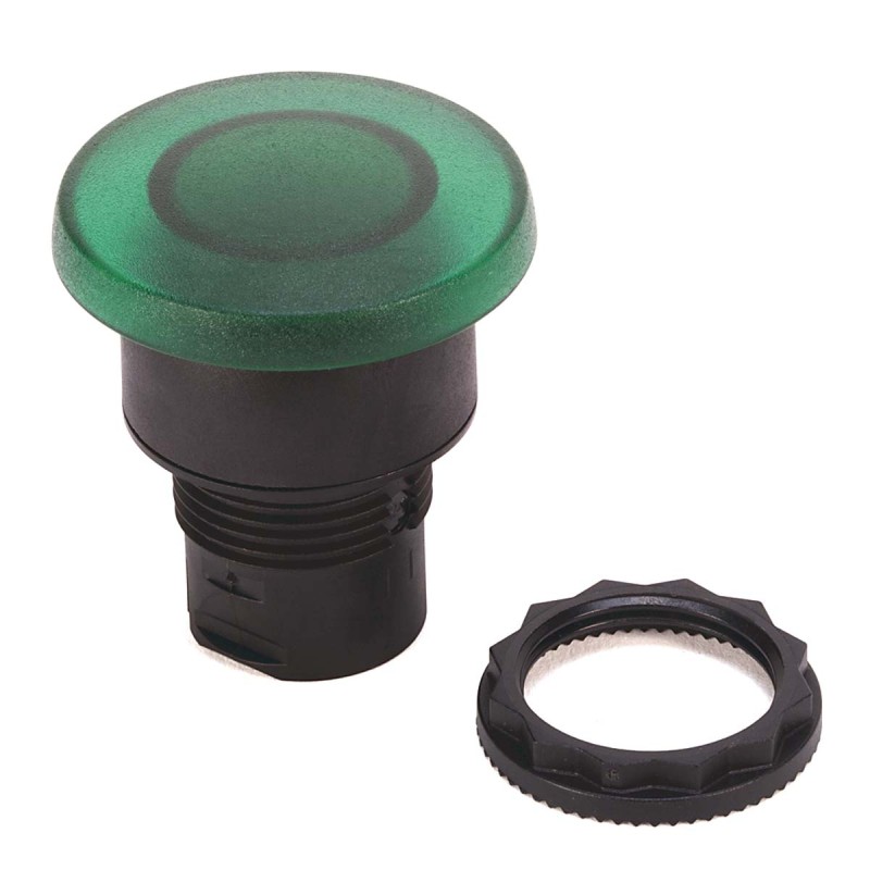 1 pcs - Allen Bradley 800F Series Green Illuminated Momentary Push Button Head, 22mm Cutout, IP65