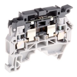1 pcs - Entrelec SNK Series Grey Fused DIN Rail Terminal, 1.5mm², Screw Termination, Fused
