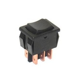 10 pcs : GRS-4023C-1300 - Rocker Switches DPDT BLK MOM-OFF-MOM