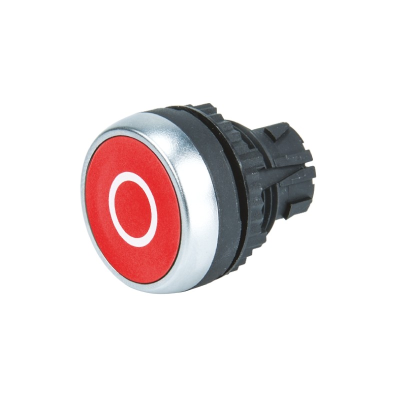 1 pcs - BACO Red O Push Button Head, 22mm Cutout, IP66
