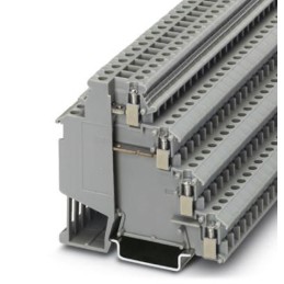 1 pcs - Phoenix Contact VIOK 1.5-2D Series Grey DIN Rail Terminal Block, 1.5mm², Quadruple-Level, Screw Termination