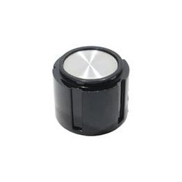 10 pcs : PN-31B1/6.4 W/O LINE - Knobs & Dials Black Knob Black .78D X .63H