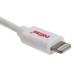 1 pcs - Roline USB 2.0 Cable, Male USB A to Male Lightning Cable, 1m