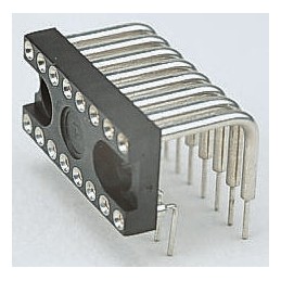 1 pcs - E-TEC 2.54mm Pitch Right Angle 20 Way, Through Hole Turned Pin Closed Frame IC Dip Socket