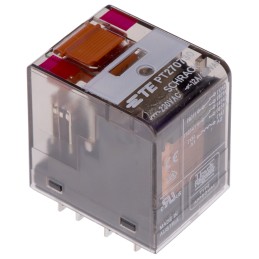 1 pcs - TE Connectivity Plug In Power Relay, 230V ac Coil, 12A Switching Current, DPDT