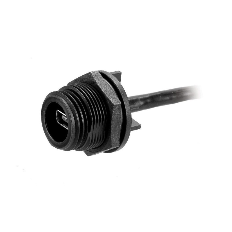 1 pcs - Bulgin Straight, Panel Mount, Socket Type B 2.0 IP68 USB Connector