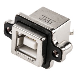 1 pcs - Amphenol ICC Straight, Through Hole, Socket Type B USB Connector