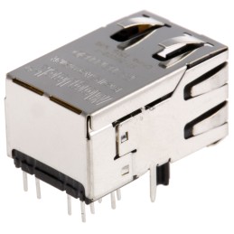 1 pcs - Bel-Stewart MagJack Series Female RJ45 Connector, STP Shield