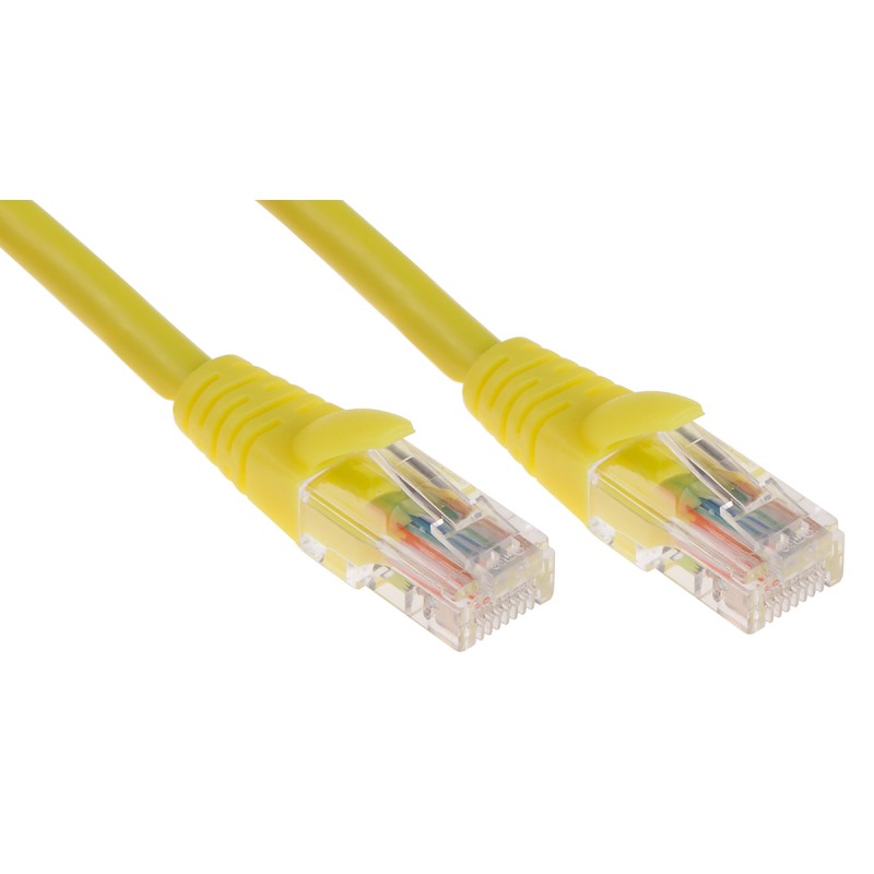 1 pcs - RS PRO Cat5e Male RJ45 to Male RJ45 Ethernet Cable, U/UTP, Yellow LSZH Sheath, 3m