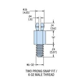 10 pcs : 10693F - Standoffs & Spacers HSCBS1-632-08 V-0 NATURAL