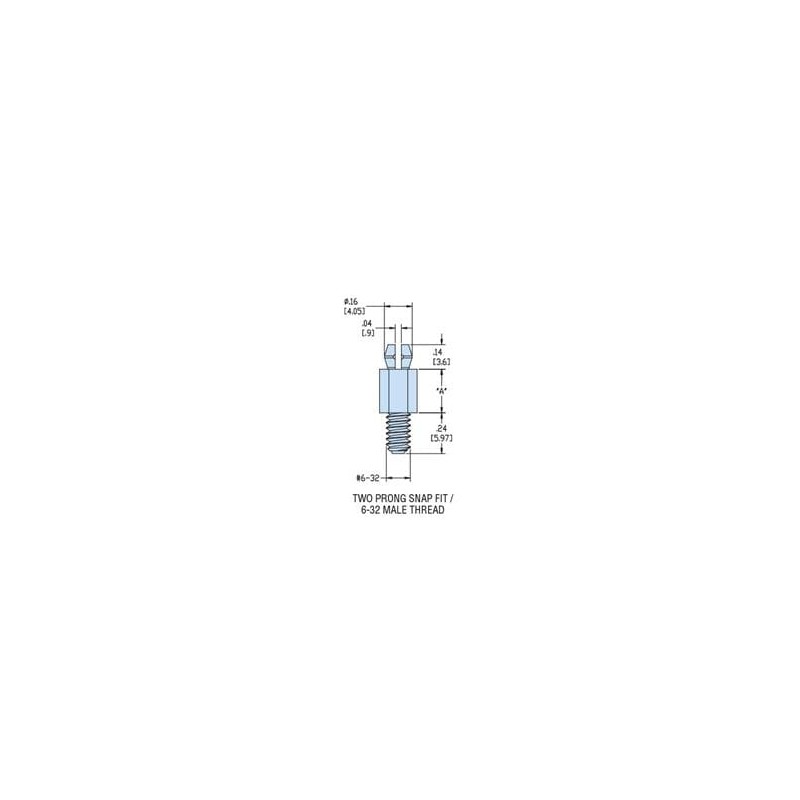 10 pcs : 10693F - Standoffs & Spacers HSCBS1-632-08 V-0 NATURAL
