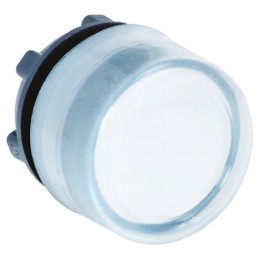 1 pcs - Schneider Electric Harmony XB5 Series White Spring Return Push Button Head, 22mm Cutout, IP66, IP67