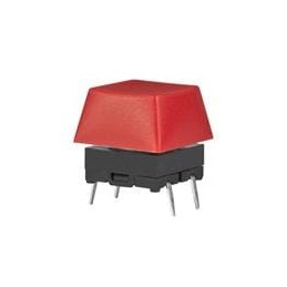 10 pcs : JB15KP-1C - Tactile Switches OFF-(ON) PC MOUNT SCULPTURED RED CAP