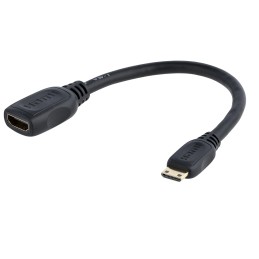 1 pcs - StarTech.com 4K @ 30Hz HDMI 1.4 Female HDMI to Male Mini HDMI Cable, 12.7cm