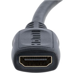 1 pcs - StarTech.com 4K @ 30Hz HDMI 1.4 Female HDMI to Male Mini HDMI Cable, 12.7cm