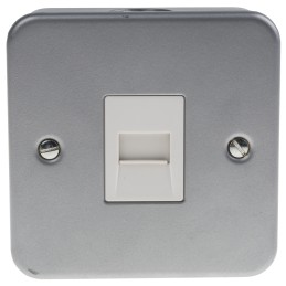 1 pcs - RS PRO White Telephone Socket 2-way