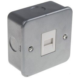 1 pcs - RS PRO White Telephone Socket 2-way