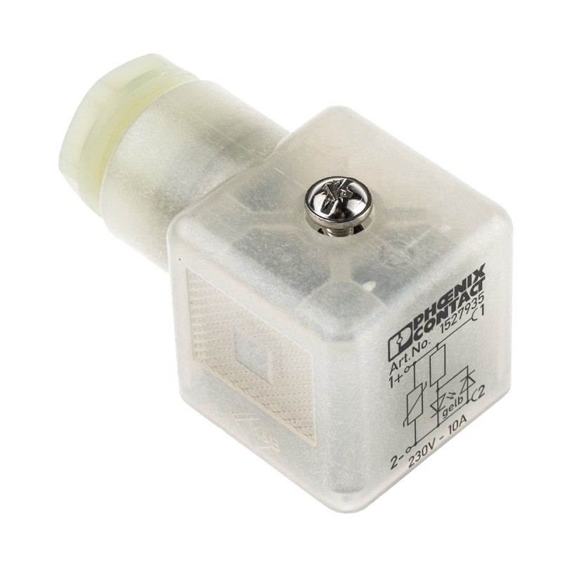 1 pcs - Phoenix Contact SACC 3P DIN 43650 A, Female Solenoid Valve Connector with Indicator Light, 240 V Voltage