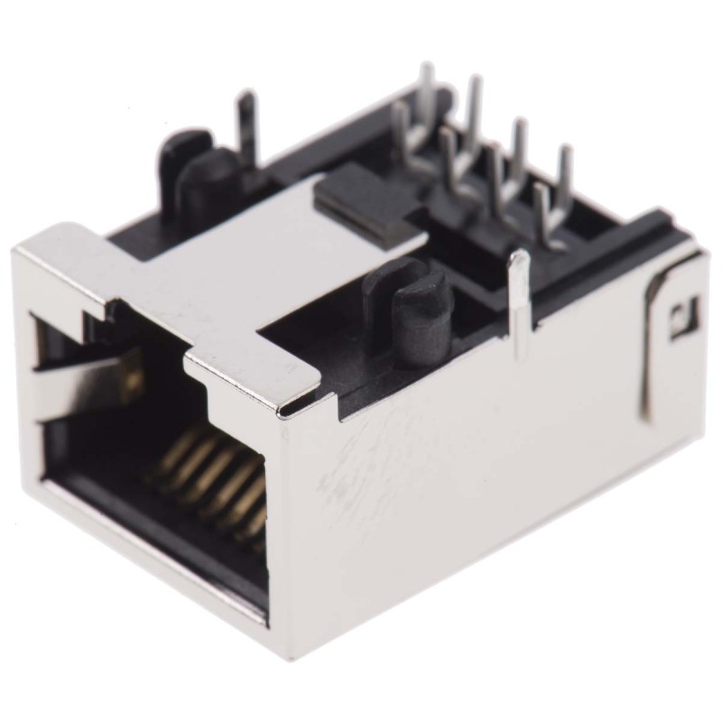 1 pcs - Molex 44661 Series Female RJ45 Connector, Through Hole, Cat5, Cat5e