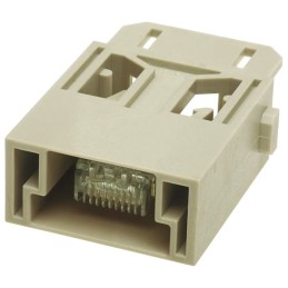 1 pcs - HARTING Heavy Duty Power Connector Module, 1A, Male, Han-Modular Series, 8 Contacts