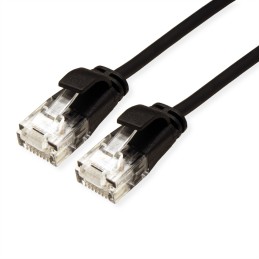 1 pcs - Roline Cat6a Straight Male RJ45 to Straight Male RJ45 Ethernet Cable, UTP, Black LSZH Sheath, 5m