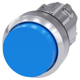 1 pcs - Siemens SIRIUS ACT Series Blue Momentary Push Button, 22mm Cutout, IP66, IP67, IP69K