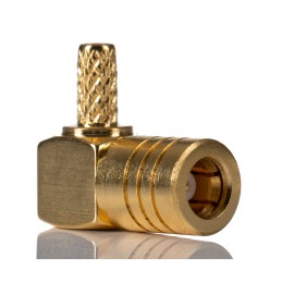 1 pcs - RS PRO, jack Cable Mount SMB Connector, 50Ω, Crimp Termination, Right Angle Body