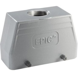 1 pcs - Epic Contact H-BE Heavy Duty Power Connector Hood, 16 Contacts, M25 Thread